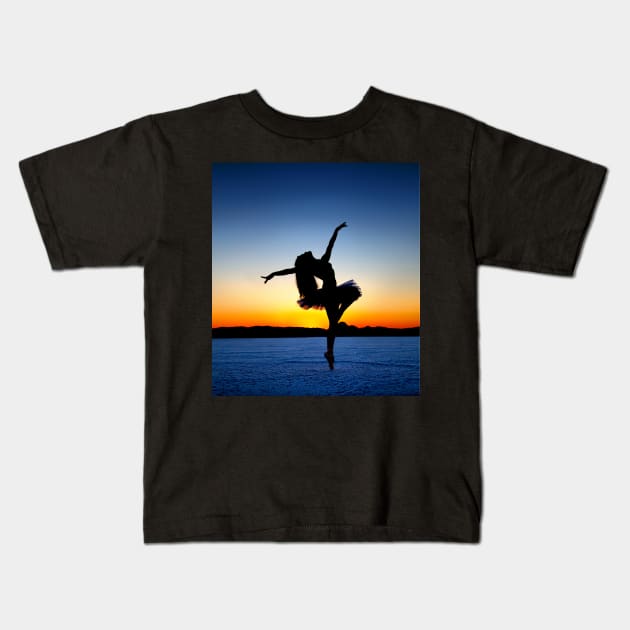 Salt Flats Dancer Kids T-Shirt by UnderBlackLight